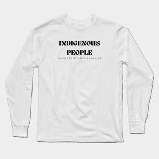 INDIGENOUS PEOPLE Black Print Long Sleeve T-Shirt